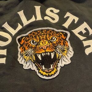 Hollister Black Sweatshirt with Tiger Graphic
